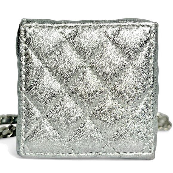 CHANEL Mini Shoulder Quilted Chain Bag Bucket Square *FULL SET Box Dust Bag Tags - Picture 4 of 12